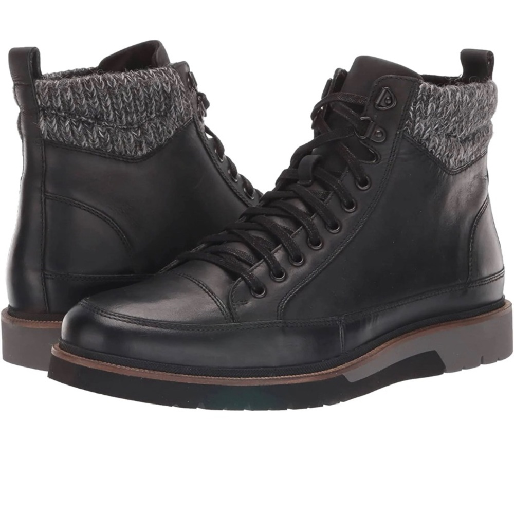 STACY ADAMS NEW Mens Leather Moc Toe Lace Up Ankle Boot